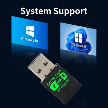 Adaptador Wifi Usb Tarjeta Red Pc 6g 5g Ax 900 Bluetooth 5.3