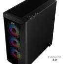 Chasis Gamerjx121 Dark Steel E-atx + 6fans Argb Negro
