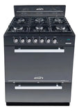 Estufa Con Horno Abba 6 Puestos Gas Propano Rg 803-4 Gt Color Negro