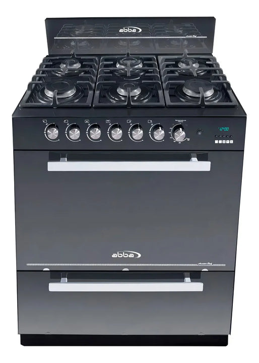 Estufa Con Horno Abba 6 Puestos Gas Propano Rg 803-4 Gt Color Negro