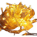 Serie Navideña Luz Led Calida X100 Luces Cable Trans. Paq.x1