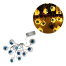 Guirnalda 10 Led Halloween Ojos Blanco Extension 2mt Pilas