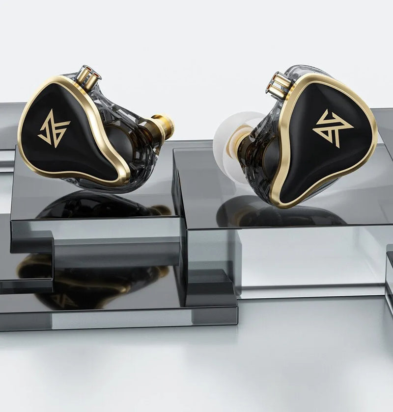 Audifonos Kz Zas Metal Alta Fidelidad sin microfono Cable De Lujo Color Negro