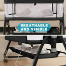 Bassinet 3 En 1 Para Bebé Con Malla, Ruedas Y Altura Ajustab