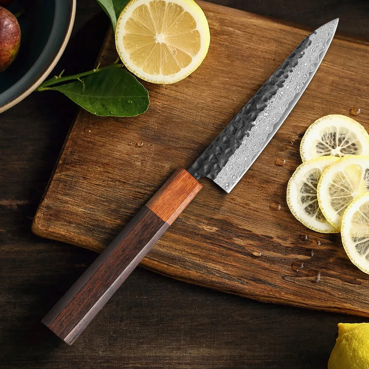 Turwho Cuchillo Utilitario Japones De 5 Pulgadas Forjado A M