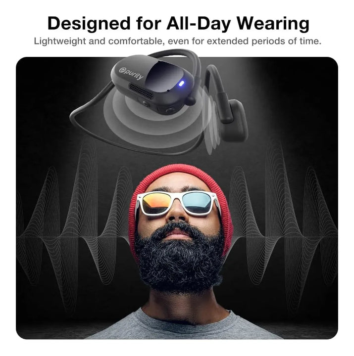 Audífonos Auriculares Air Conduction Oido Abierto Livianos Negro