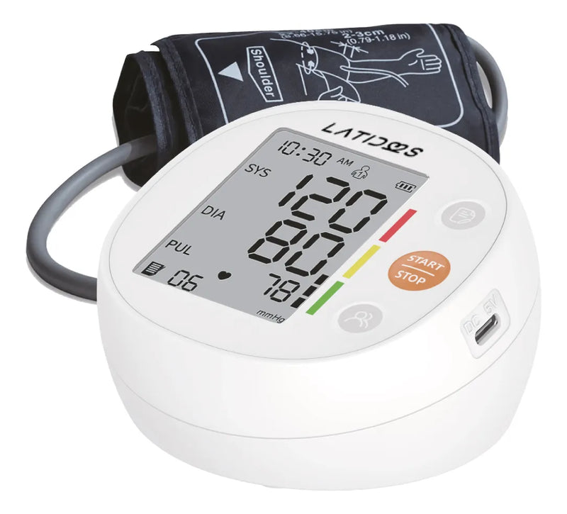 Tensiómetro Digital Profesional Latidos Blanco + Termometro