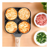 Sartén Antiadherente Para Desayuno, Huevo, Hamburguesa X4 1