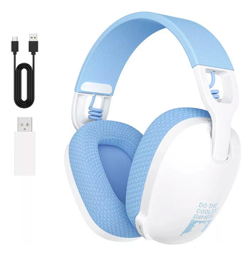 Auricular Onikuma Gamer B2 B2 con luz LED color blanco