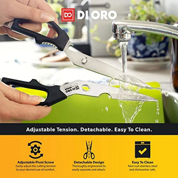 Juego De Tijeras De Cocina De Acero Inoxidable De 2 Piezas