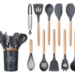Set Utensilios De Cocina Silicona X12 Pzs Antiadherente Disponible