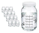 12 Frascos Envase Vidrio Medido Almacenar Leche Materna 8 Oz
