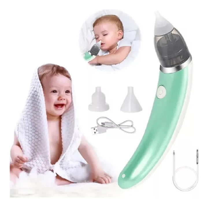 Aspirador Nasal Bebes, Saca Mocos, Extractor Eléctrico Rosa Blanco