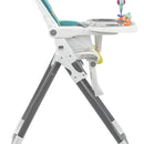 Silla Comedor Bebé Portátil 2 En 1 Con Juguetes Color Azul Acero Selva