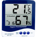 Termohigrometro Lectura Digital + Reloj