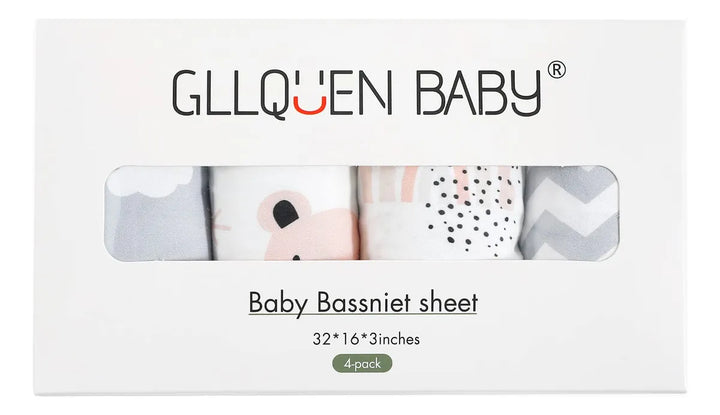 Gllquen Baby Paquete De 4 Sbanas Para Moiss, Transpirables Y