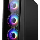 Chasis Caja Atx Gamer Iceberg Crystal G11 + 4 Fans Argb Negro