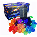 Instalacion De Gota Burbujas 50 Led Recargable Panel Solar Multicolor