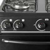 Estufa De Piso Con Horno Abba 4 Pts Gn Negro At 101-1n N