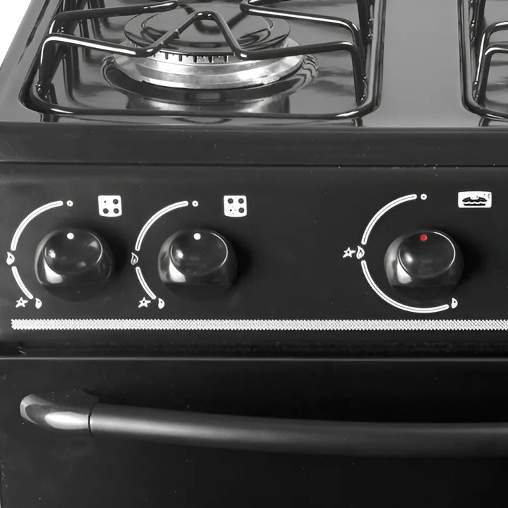 Estufa De Piso Con Horno Abba 4 Pts Gn Negro At 101-1n N