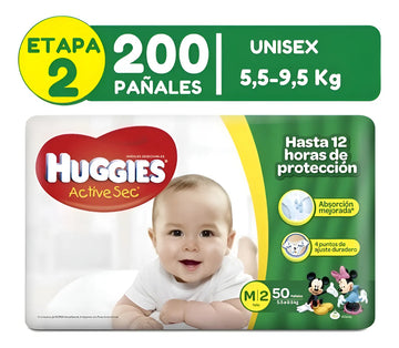 Pañales Huggies Etapa 2 X200und Sin Género