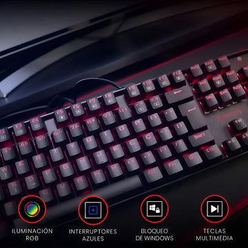 Teclado Gamer Mitra K551-rgb Negro Español Alámbrico