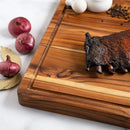 Tablas De Madera Teca Para Cortar Carnes Alimentos Mediana Liso Marrón