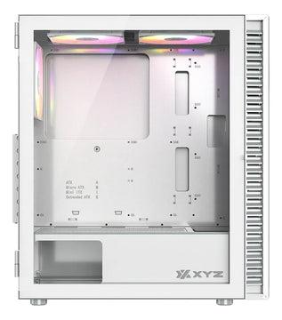 Gabinete Chasis Gamer Xyz Airone 100 Mesh White Rgb Blanco