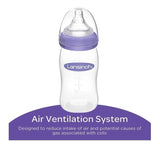 Set 3 Biberones Lansinoh Naturalwave 8 Onzas 3m Flujo Medio Violeta