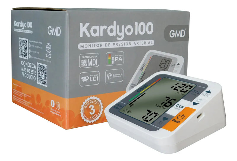 Tensiómetro Digital De Brazo Con Cargador + Termometro Gmd Blanco