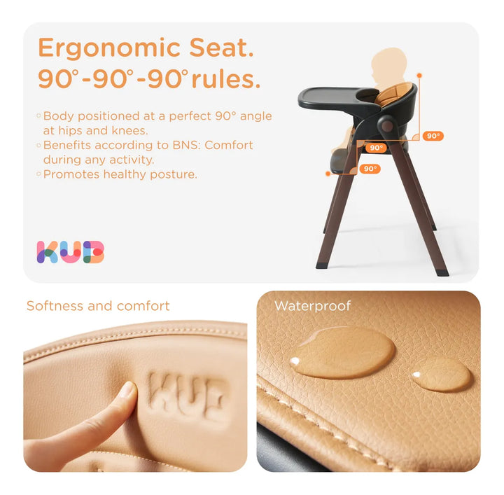 Silla Alta Ajustable Y Plegable Para Bebés Con Bandeja Remov