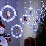 Luces De Ventana Navideñas Led Con Ornamentos, Usb 3d 9.8ft