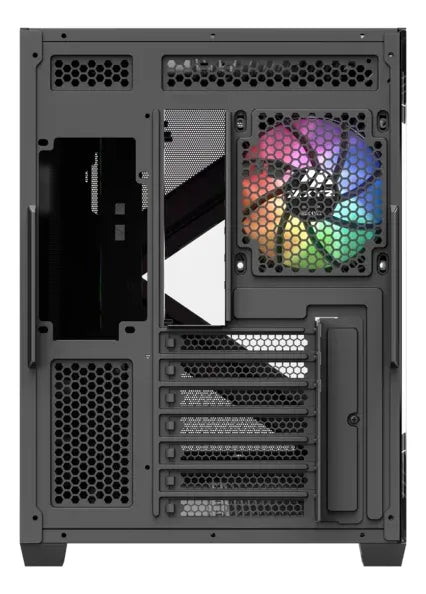 Gabinete Gamer Xyz Qubex Black 4 Fans Argb Usb C Negro