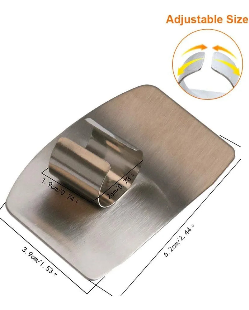 Herramienta De Cocina De Acero Inoxidable, Protector De Dedo Gris