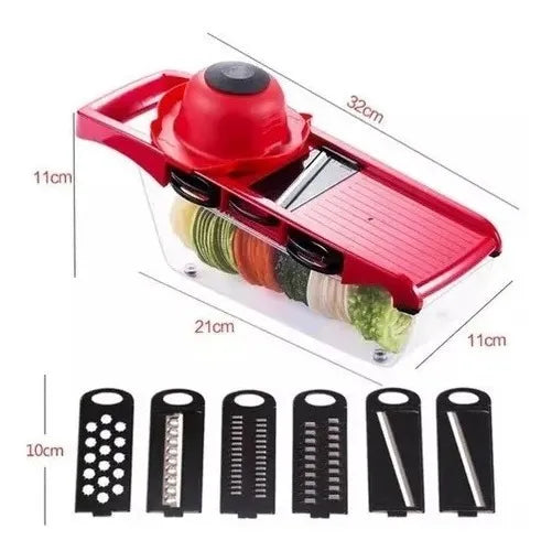 Cortador De Cocina Rallador De Verduras Mandolina 6 En 1