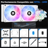 Enfriamiento Liquido Pc Cpu Ta 240 Argb Lga 1700 Am5 Blanco
