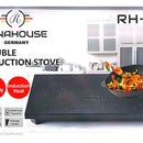 Estufa De Inducción 2 Puestos 1000w Control Táctil 9 Niveles Color Negro
