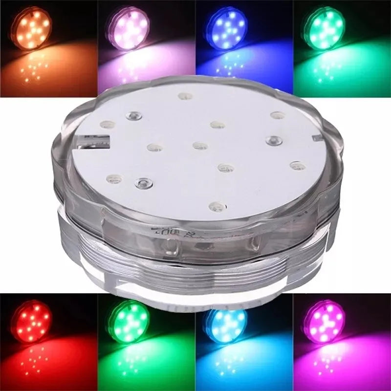 Luz 10 Led Rgb Sumergible Control Secuencial Eventos Supli