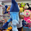 Bluey Peluche Gigante De 80cm Más 3 Globos Perfumadito Azul Marino