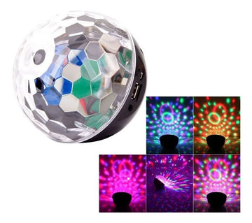 Parlante Bluetooth Portátil Lámpara Luces Colores Led Usb Tf