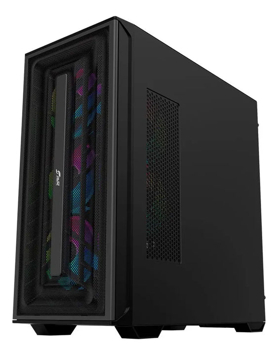 Chasis Gamer E-atx Argb 7 Coolers Argb Jx-125 War Hammer Negro