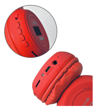Audifonos Inalámbricos Wireless N65bt Color Rojo