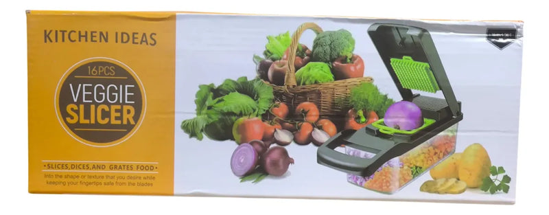 Rallador Picador Frutas Verduras Manual 16en1 Cocina Hogar