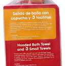 Salida De Baño Capucha +3 Toallitas Para Bebes Diseño Animal Rosa