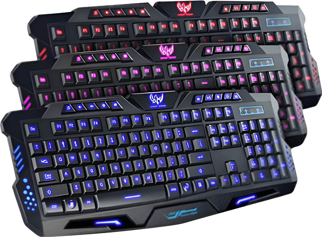 Teclado Usb Brobotix 420028 Ergonómico Iluminación Rgb /v