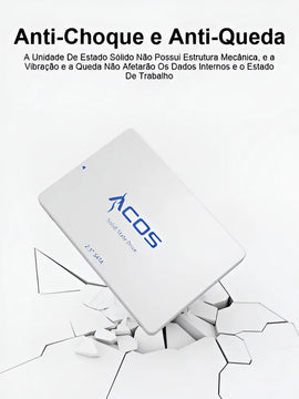Disco sólido Acos Hd Ssd 256 GB 2.5 SATA, color blanco