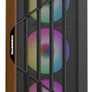 Caja Gabinete Gamer Iceberg Wood Core Argb 6 Ventiladores Negro