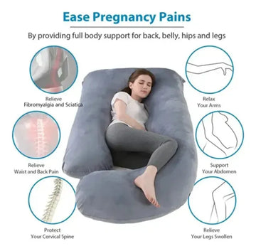 Almohada Para Embarazo En Forma De S Gris