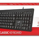 Teclado Genius QWERTY español color negro