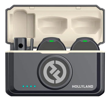 Sistema de micrófono Hollyland Lark M2 Combo con solapa negra